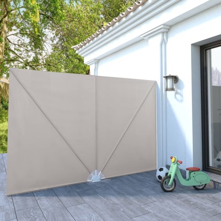 Toldo lateral plegable terraza color crema 300x200 cm