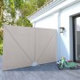 Toldo lateral plegable terraza color crema 300x200 cm