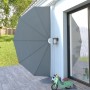 Toldo lateral plegable terraza gris 200 cm