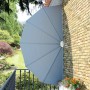 Toldo lateral plegable terraza gris 200 cm