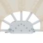 Toldo lateral plegable terraza color crema 160 cm