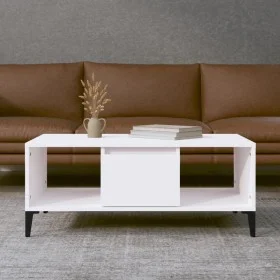 Couchtisch aus weißem Sperrholz, 90 x 50 x 36,5 cm von vidaXL, Couchtisch - Ref: Foro24-821068, Preis: 48,88 €, Rabatt: %