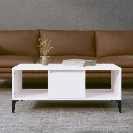 Couchtisch aus weißem Sperrholz, 90 x 50 x 36,5 cm von vidaXL, Couchtisch - Ref: Foro24-821068, Preis: 48,88 €, Rabatt: %