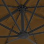 Sombrilla jardín voladiza con palo de aluminio taupe 300x300 cm