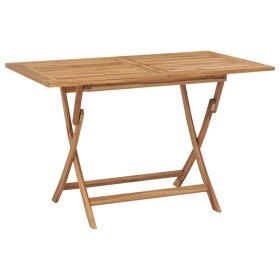 Mesa plegable de jardín madera maciza de teca 120x70x75 cm