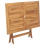 Mesa plegable de jardín madera maciza de teca 120x70x75 cm