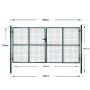 Doppelzauntor aus pulverbeschichtetem Stahl von vidaXL, Gartentore - Ref: Foro24-142025, Preis: 445,09 €, Rabatt: %