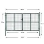 Double steel gate with powder coating by vidaXL, garden gates - Ref: Foro24-142025, Price: 445,70 €, Discount: %