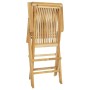 Conjunto de comedor de jardín 5 piezas madera maciza de teca
