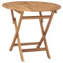 Mesa de jardín plegable madera de teca maciza 85x76 cm
