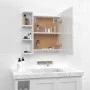 Mueble con espejo y luces LED blanco brillante 70x16,5x60 cm de vidaXL, Tocadores de baño - Ref: Foro24-808879, Precio: 87,42...
