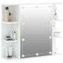 Mueble con espejo y luces LED blanco brillante 70x16,5x60 cm de vidaXL, Tocadores de baño - Ref: Foro24-808879, Precio: 87,42...