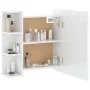 Mueble con espejo y luces LED blanco brillante 70x16,5x60 cm de vidaXL, Tocadores de baño - Ref: Foro24-808879, Precio: 87,42...