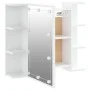 Mueble con espejo y luces LED blanco brillante 70x16,5x60 cm de vidaXL, Tocadores de baño - Ref: Foro24-808879, Precio: 87,42...