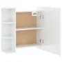 Mueble con espejo y luces LED blanco brillante 70x16,5x60 cm de vidaXL, Tocadores de baño - Ref: Foro24-808879, Precio: 87,42...