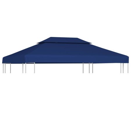 Toldo de cenador 2 niveles 310 g/m² 4x3 m azul en Cubiertas para carpas y cenadores | Comprar online en Foro24