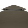 Toldo de cenador 2 niveles 310 g/m² 4x3 m gris topo
