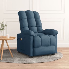 Sillón de masaje de tela azul