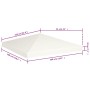 Toldo de cenador 310 g/m² 3x3 m blanco crema
