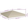 Toldo de cenador 310 g/m² 3x3 m beige