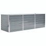 Arriate de jardín de acero galvanizado gris 240x80x77 cm en Maceteros y jardineras | Comprar online en Foro24