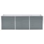Arriate de jardín de acero galvanizado gris 240x80x77 cm en Maceteros y jardineras | Comprar online en Foro24