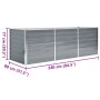 Arriate de jardín de acero galvanizado gris 240x80x77 cm en Maceteros y jardineras | Comprar online en Foro24