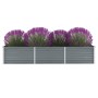 Arriate de jardín de acero galvanizado gris 240x80x45 cm en Maceteros y jardineras | Comprar online en Foro24