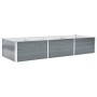 Arriate de jardín de acero galvanizado gris 240x80x45 cm en Maceteros y jardineras | Comprar online en Foro24