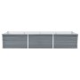 Arriate de jardín de acero galvanizado gris 240x80x45 cm en Maceteros y jardineras | Comprar online en Foro24