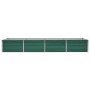 Arriate de jardín de acero galvanizado verde 320x80x45 cm en Maceteros y jardineras | Comprar online en Foro24