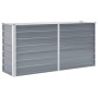 Arriate elevado de jardín acero galvanizado gris 160x40x77 cm en Maceteros y jardineras | Comprar online en Foro24