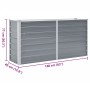 Arriate elevado de jardín acero galvanizado gris 160x40x77 cm en Maceteros y jardineras | Comprar online en Foro24