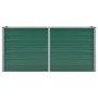 Arriate de jardín de acero galvanizado verde 160x40x77 cm