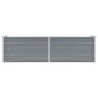 Arriate de jardín de acero galvanizado gris 160x40x45 cm