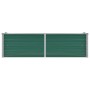 Arriate de jardín de acero galvanizado verde 160x40x45 cm