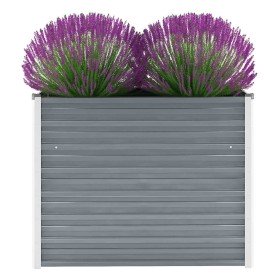 Arriate de jardín de acero galvanizado gris 100x40x77 cm en Maceteros y jardineras | Comprar online en Foro24