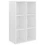 Regal/Sideboard aus glänzend weißem Holzwerkstoff, 66 x 30 x 98 cm von vidaXL, Bücherregale und Regale - Ref: Foro24-800348, ...