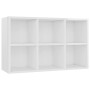 Glossy white engineered wood shelf/sideboard 66x30x98 cm by vidaXL, Bookcases and shelves - Ref: Foro24-800348, Price: 63,74 ...