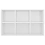 Regal/Sideboard aus glänzend weißem Holzwerkstoff, 66 x 30 x 98 cm von vidaXL, Bücherregale und Regale - Ref: Foro24-800348, ...