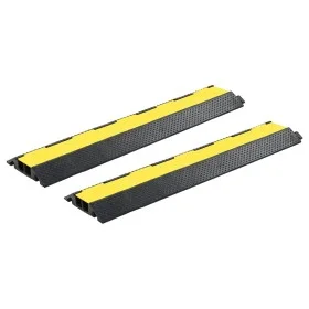 Kabelschutzrampen 2 Stück 2 Kanäle Gummi 101,5 cm von vidaXL, Straßen- und Verkehrszeichen - Ref: Foro24-3057526, Preis: 79,0...