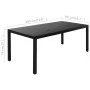 Juego de comedor para jardín 7 piezas negro y marrón de vidaXL, Conjuntos de jardín - Ref: Foro24-3060086, Precio: 624,32 €, ...