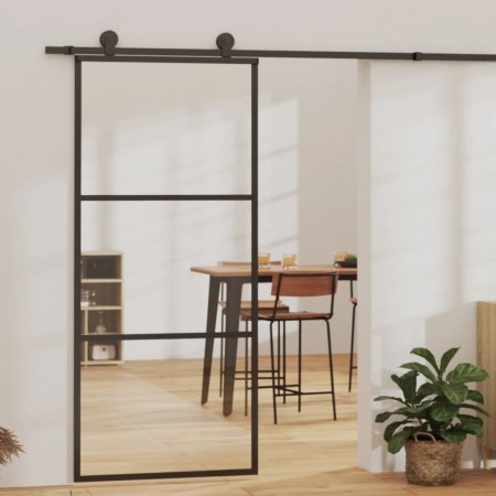 Schiebetür mit ESG-Glas- und Aluminiumbeschlägen 90x205 cm. von vidaXL, Türen - Ref: Foro24-3081941, Preis: 244,40 €, Rabatt: %
