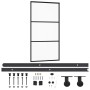 Schiebetür mit ESG-Glas und Aluminiumbeschlägen 102x205 cm von vidaXL, Türen - Ref: Foro24-3081943, Preis: 255,07 €, Rabatt: %