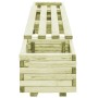Banco de jardín con jardineras de madera de pino impregnada en Maceteros y jardineras | Comprar online en Foro24