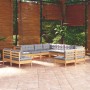 Gartenmöbel-Set 11-teilig und Kissen aus massivem Kiefernholz von vidaXL, Gartensets - Ref: Foro24-3096862, Preis: 839,20 €, ...