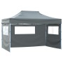 Carpa pleglable Pop-up con 4 paredes 3x4,5 m gris antracita