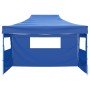 Carpa pleglable con 3 paredes 3x4,5 m azul en Carpas y cenadores | Comprar online en Foro24