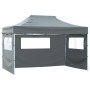 Carpa pleglable con 3 paredes 431x291x315 cm gris antracita en Carpas y cenadores | Comprar online en Foro24