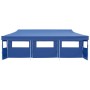 Carpa plegable Pop-up con 5 paredes laterales 3x9 m azul